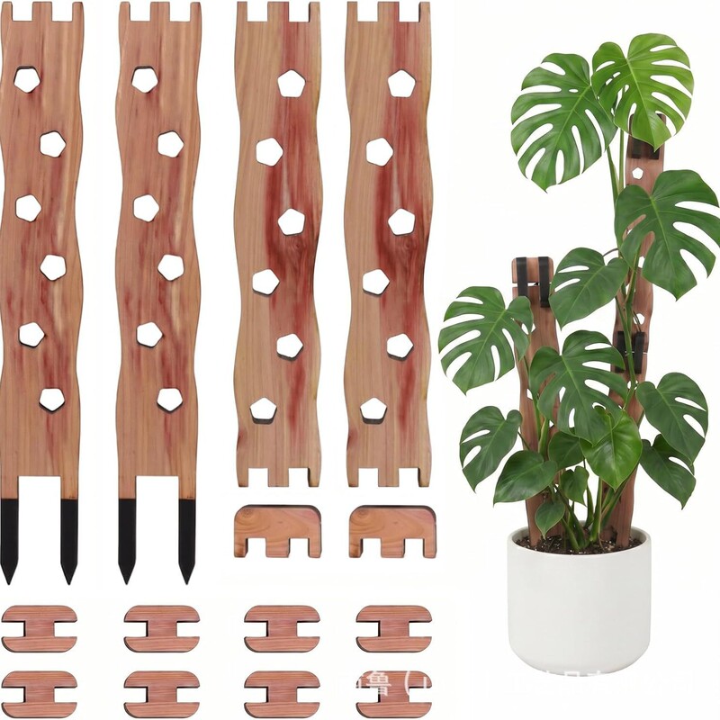 Wooden Extendable Indoor Climbing Plant Support Frame, Expandable Plant Support Stand, Alternative to Moss Poles and Flower Stem Supports