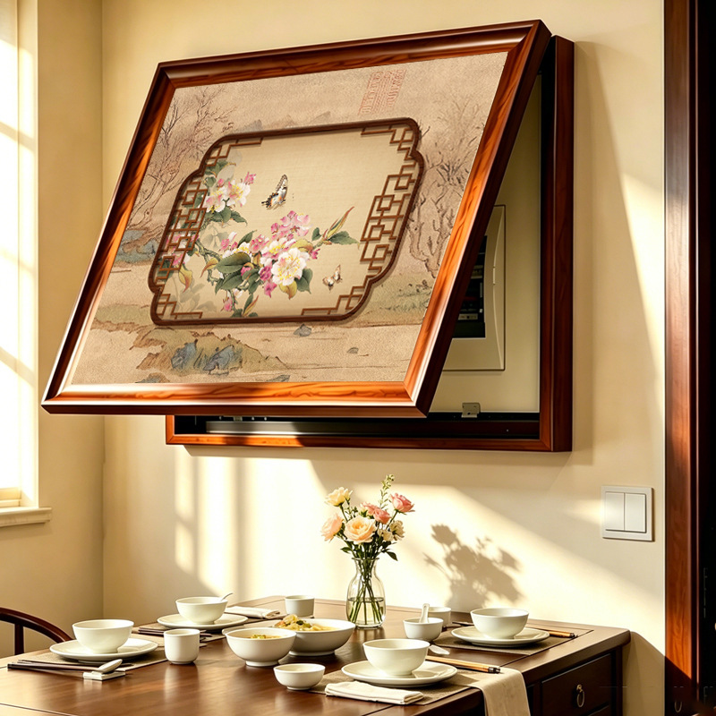 宋代美学电表箱遮挡装饰画工笔花鸟画新中式配电箱强弱电箱挂画