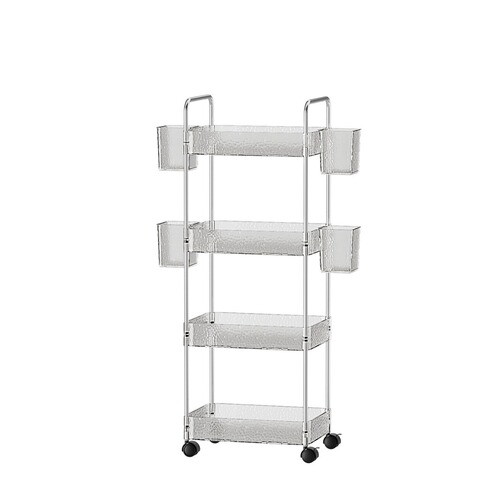 Transparent trolley living room kitchen storage rack cosmetics storage rack removable storage bathroom storage storage rack