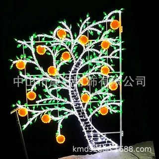 路灯杆造型灯 圣诞帽子 八角星灯 节日彩灯 铁艺造型