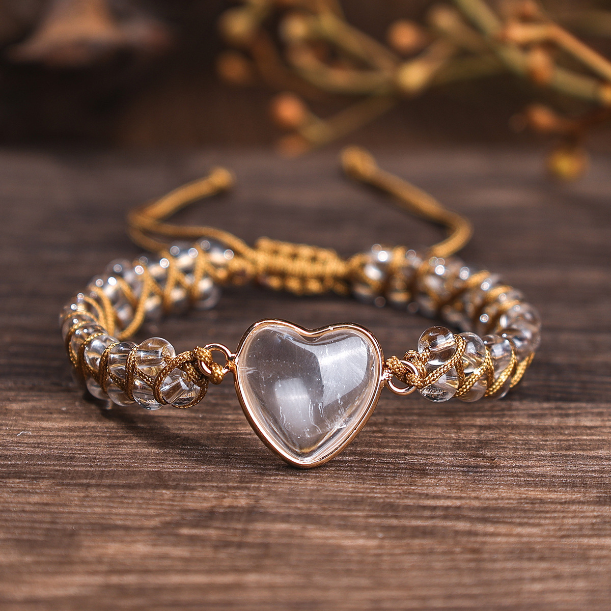 화이트 크리스탈 러브 팔찌