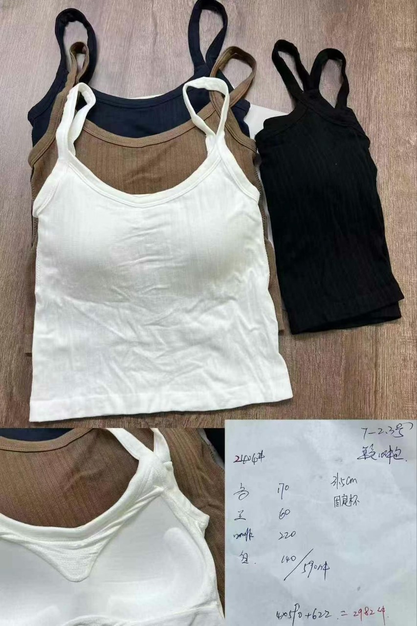 2404 mujeres de otoño y invierno con cojín de pecho chaleco de base con cabra de costilla de moda corta para adelgazar fijo