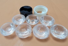 大功率LED透镜Φ22.5MM平面 条纹 沙面 网纹 珠面 晒纹1W3W5W透镜