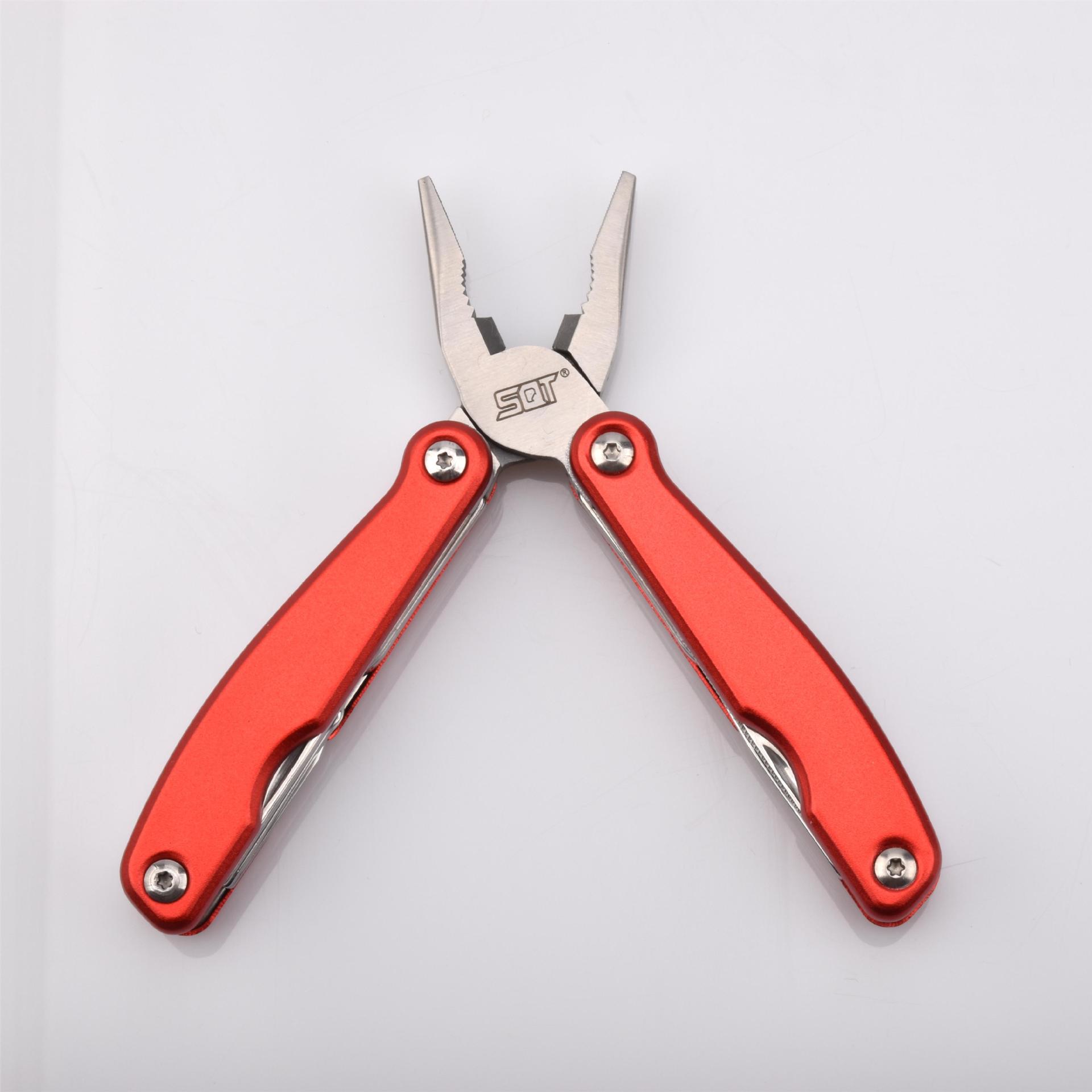 SQT Shunquan 2611S Mini alicates de herramientas de combinación multifunción Mini alicates de cuchillo plegable portátil