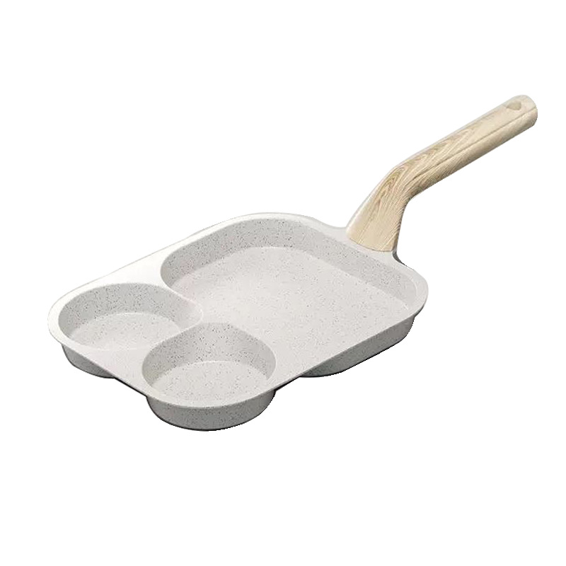 Cuatro agujeros amor desayuno olla huevo frito panqueque hamburguesa antiadherente pan filete olla aleación de aluminio universal transfronteriza al por mayor