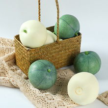 仿真香瓜甜瓜假水果模型蜜瓜绿宝石甜瓜拍摄道具水果店装饰品摆设