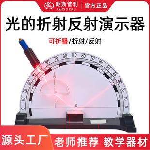 Junior high school light refraction reflection demonstrator foldable total reflection physical optics teaching instrument factory direct sales