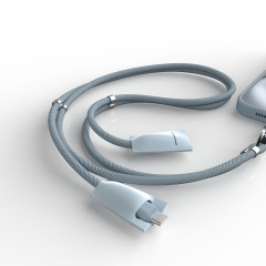 マルチカラーの携帯電話ストラップは斜めに掛けられ、2-in-1の超高速充電データケーブルは長さを調整でき、Android携帯電話に適しています。
