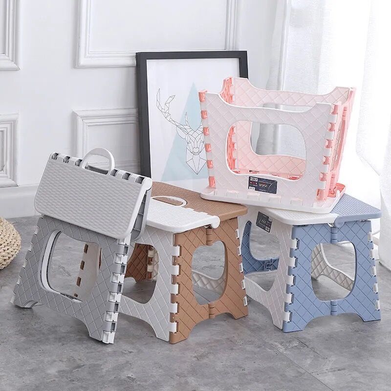Taburete plegable engrosado banco pequeño doméstico para niños portátil al aire libre para adultos mini taburete plástico zapatos perezosos