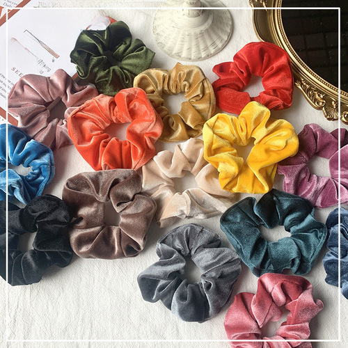 Cross-border exclusive velvet hair tie for Europe and America, velvet sausage hair tie, fabric sausage hair accessory wholesale