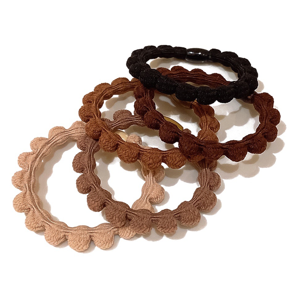 Estilo coreano de alto grado lazo del pelo banda de goma de las mujeres simple de alta elasticidad durable banda de pelo Cola de Caballo accesorios para el cabello cuerda de pelo al por mayor