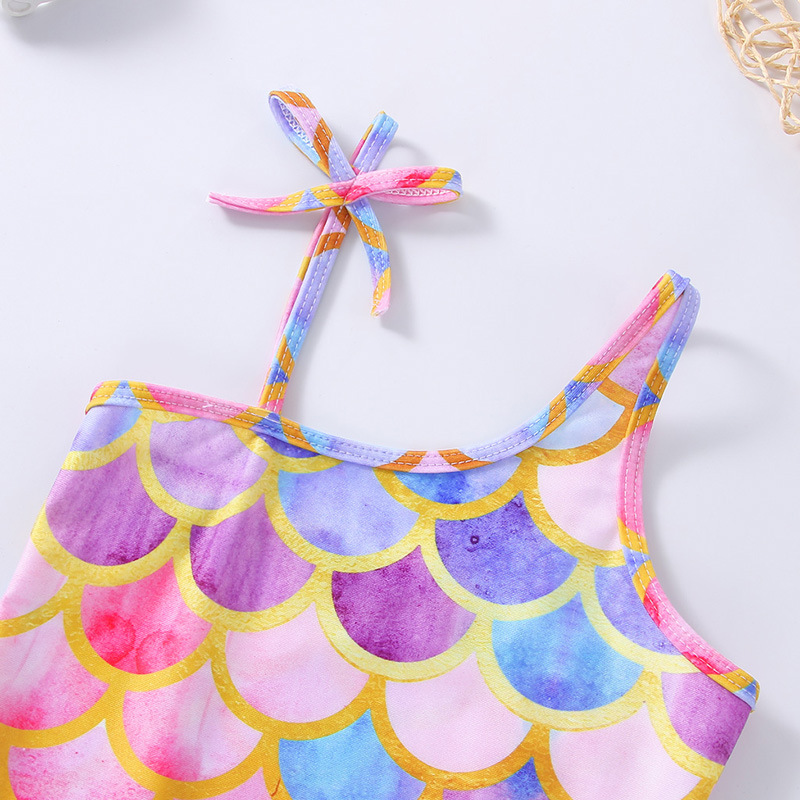 Girlu0027S Cute Fish Scales Polyester One Pieces