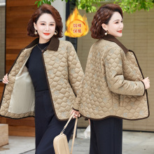 妈妈装时尚轻薄棉衣外套短款冬季中老年女装洋气小棉袄保暖上衣