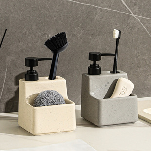 Kitchen Soap Dispenser Household Hand Sanitizer Lotion Detergent Dishwashing Liquid Press Bottle with Sponge Storage Box