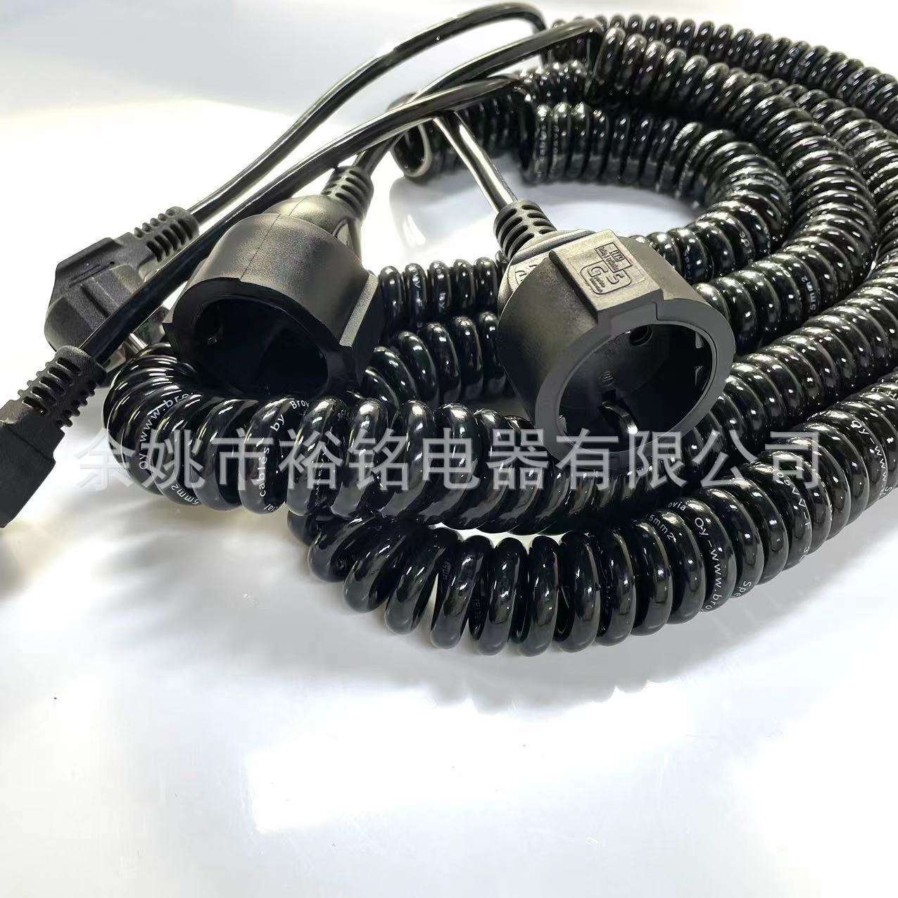 欧规插座延长线 欧标AC延长线弹簧线插头 欧规IP44防水插头