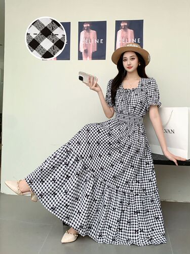 Women's Cotton Lined Floral Print Summer Dress, Beach Vacation Boho Island Sand Skirt