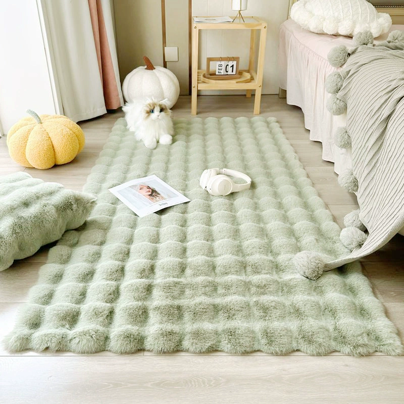 Ковёр из искусственного кроличьего меха, плюшевый, размеры 50×80–140×200 см