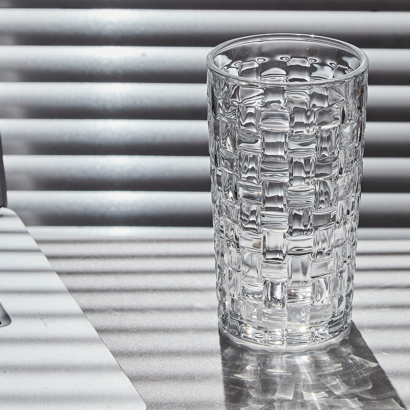 Creatividad ins ventana de vidrio de colores diseño italiano transfronterizo tejer tazas de agua whisky jugo de fruta leche café