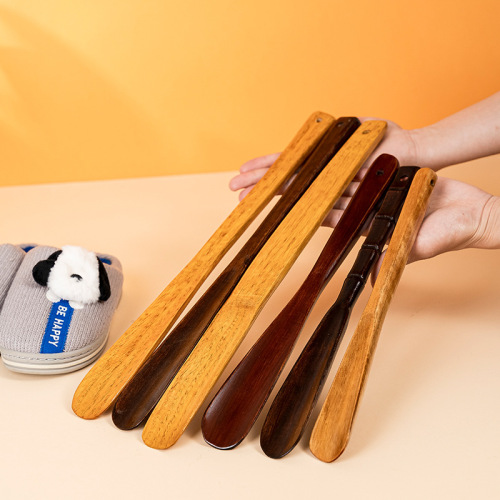 Wooden Shoe Horn Long Handle Household Shoe Prop Shoe Expander Pregnant Women's Shoe Horn Long Shoe Horn No Bending Over Shoe Puller