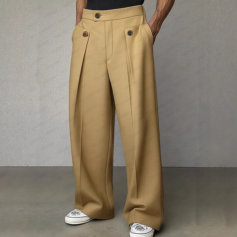 (in Stock) European and American Men's Straight Wrinkle-Resistant Non-Iron Business Casual Pants High-End Drape Dress Pants Trousers