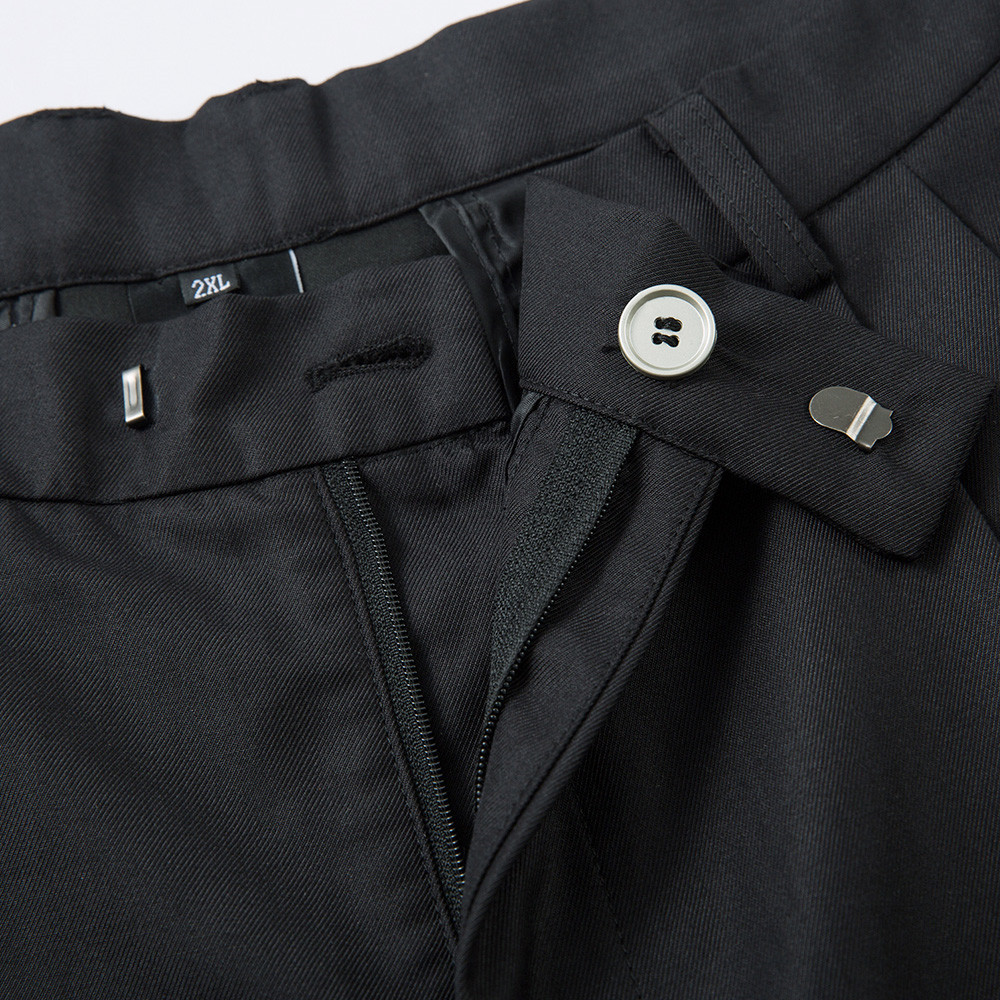 Costume décontracté et tendance pour homme, coupe ample, couleur unie, pantalon droit à jambes larges et drapé, design plissé._voghion.com