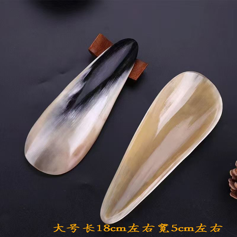 Horn scraping tube, full body universal scraping board, tendon pulling rod, massage board, back scraping, extra large tea spoon horn tube