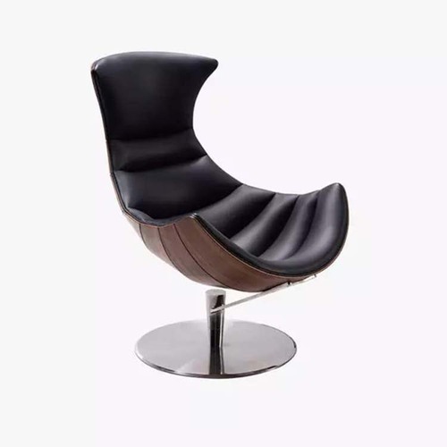 Designer Genuine Leather Casual Chair Living Room Single Sofa Chair Nordic Tiger Chair Lazy Person Balcony Napping Lobster Lounge Chair