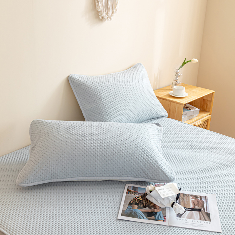 纯色超声波夹棉单床笠水洗棉加厚防滑床罩床垫保护套四季床上用品