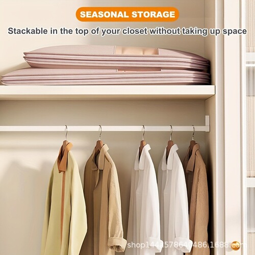 Down jacket compressed dust cover wardrobe clothes dustproof compression bag hanging type household visible clothing hanging cover bag