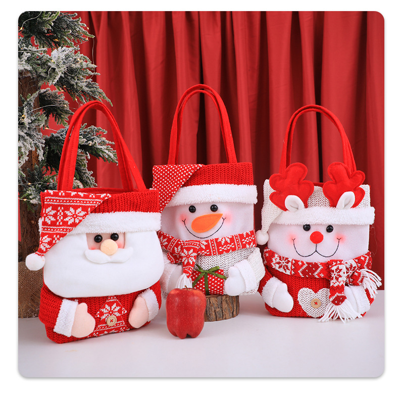 Christmas Festival Color Block Pattern Simple Style, Classic Style Style Christmas Simple Style Classic Style Color Block Holiday Daily Gift Bags Party Accessories