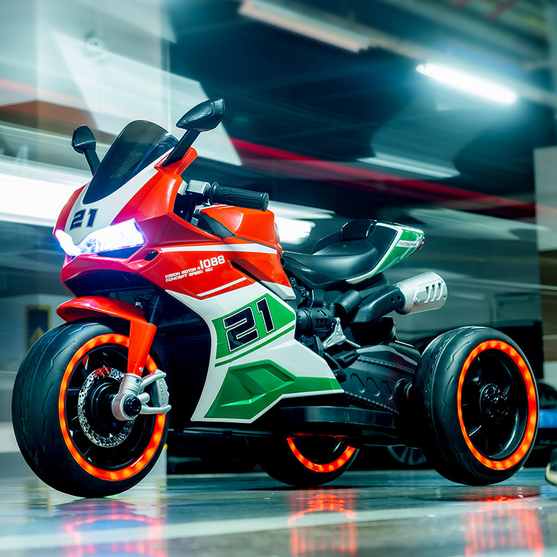 Motocicleta eléctrica para niños, coche de juguete para niños, coche de batería recargable para hombres y mujeres