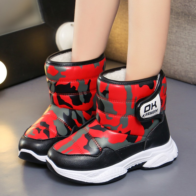 Botas de nieve para niños, botas de invierno para niños, nuevas botas de algodón para niños, botas de camuflaje para niños image 4