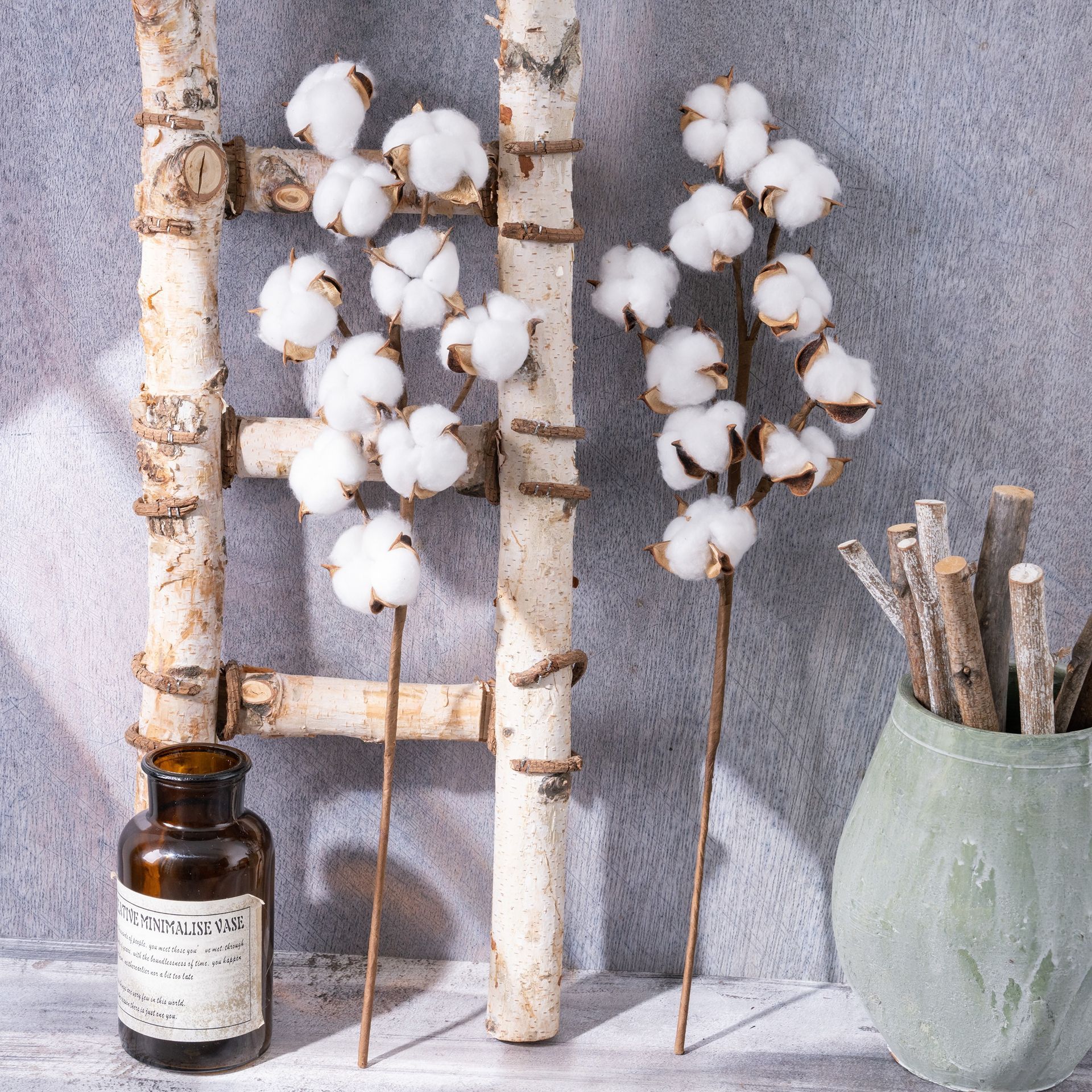 Flor artificial 10 cabeza de algodón natural rama fábrica decoración del hogar boda celebración flor planta pared falsa flor MW61177