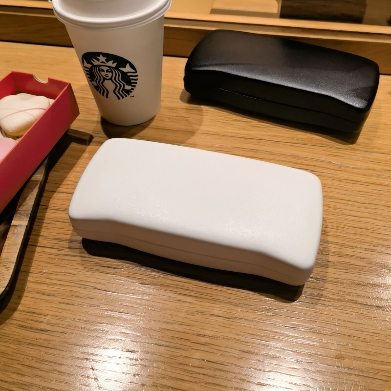 Fashion Glasses Box White Square Hard Iron Box Sunglasses Storage Box Anti-Squeeze Advanced Sense Myopia Sunglasses Box