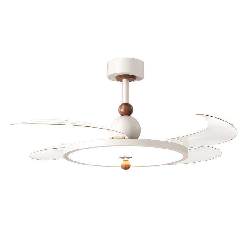 Ventilador de techo invisible con luz, estilo vintage color crema, nuevo modelo 2026, ventilador de techo integrado con luz para comedor, dormitorio, sala de estar, 412L. image 6