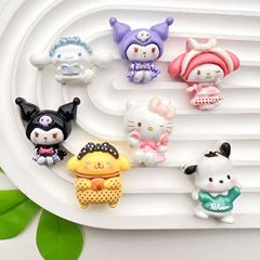 漫画かわいいサンリオdiy樹脂アクセサリークリームゴム手作りヘアピン靴バックルビーズペン携帯電話装飾品