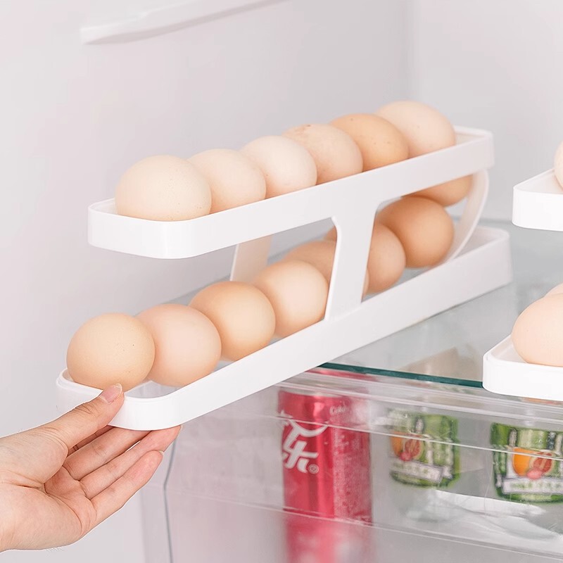 シェリー卵収納ボックス 冷蔵庫サイドドア 食品グレード卵ラック 自動回転卵ボックス ネットで話題の商品|undefined