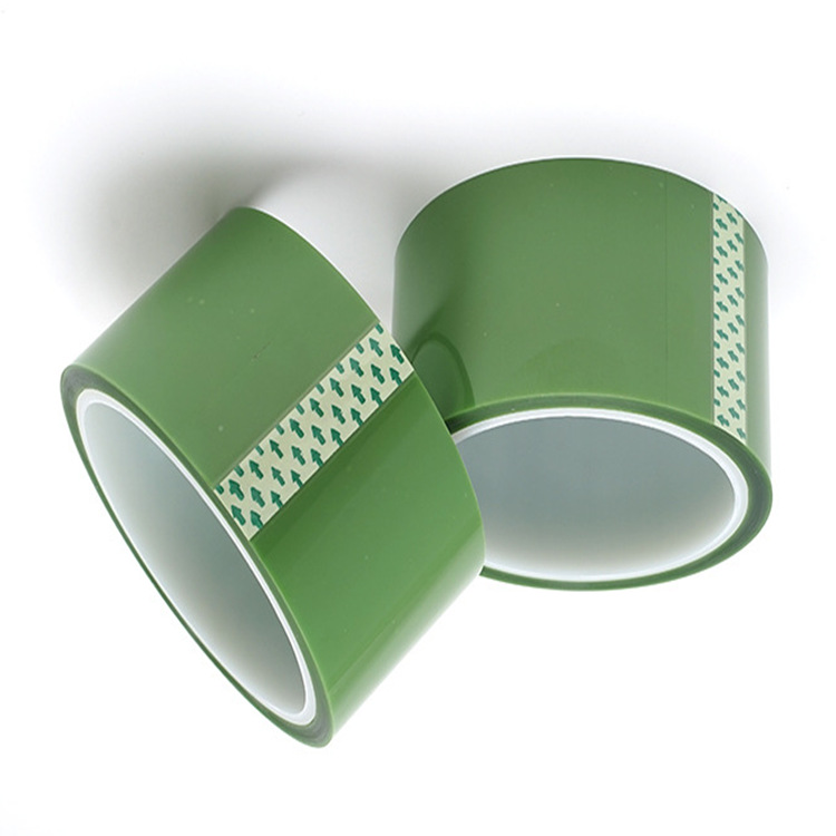 草绿色高温胶带 黄色电镀保护膜耐酸碱耐高温喷涂遮蔽不残胶硅胶