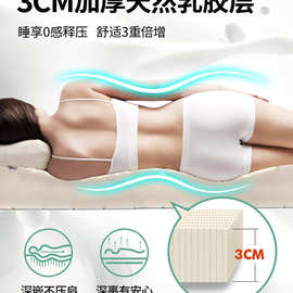 444Z批发席梦思床垫双人家用独立弹簧3cm加厚天然乳胶正反两用 睡