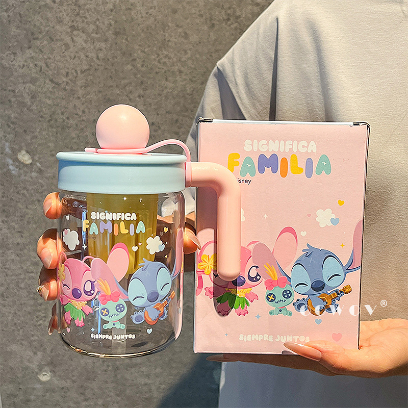 ステッチ高価値ガラスオフィス夏茶分離ウォーターカップ女の子のための 2025 新しいティーカップ|undefined
