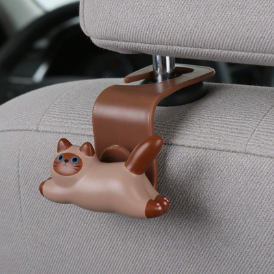 Cute Cartoon Striped Cat Car hanging - brown-flying-cat-hook