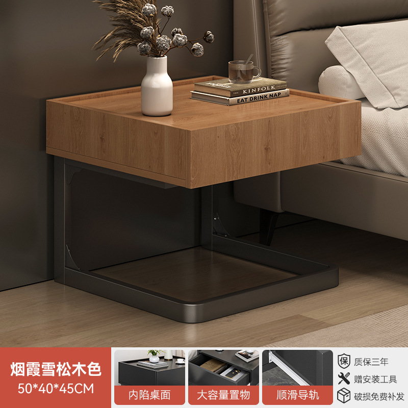 Suspendido mesita de noche simple moderno mesita de noche 24 nuevo en línea rojo creativo minimalista Luz de lujo de alto grado estante de almacenamiento de cabeza