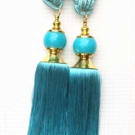 厂家直供 窗帘玉石挂球绑带流苏穗吊挂球客厅卧室窗帘绑绳批发