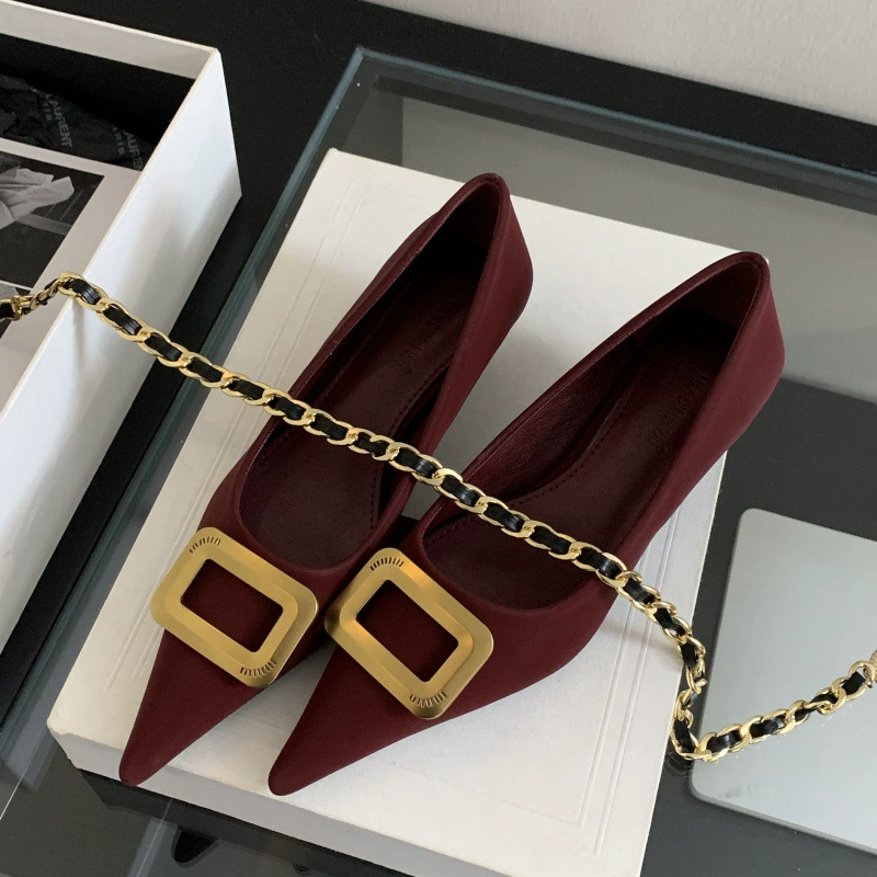 HD мода на низком каблуке классическая остроконечная горячая распродажа на полках; 35-39