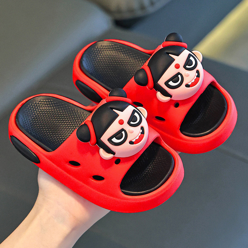 Nezha zapatillas para niños niño EVA niño niña baño de verano baño interior bebé hogar fondo suave antideslizante