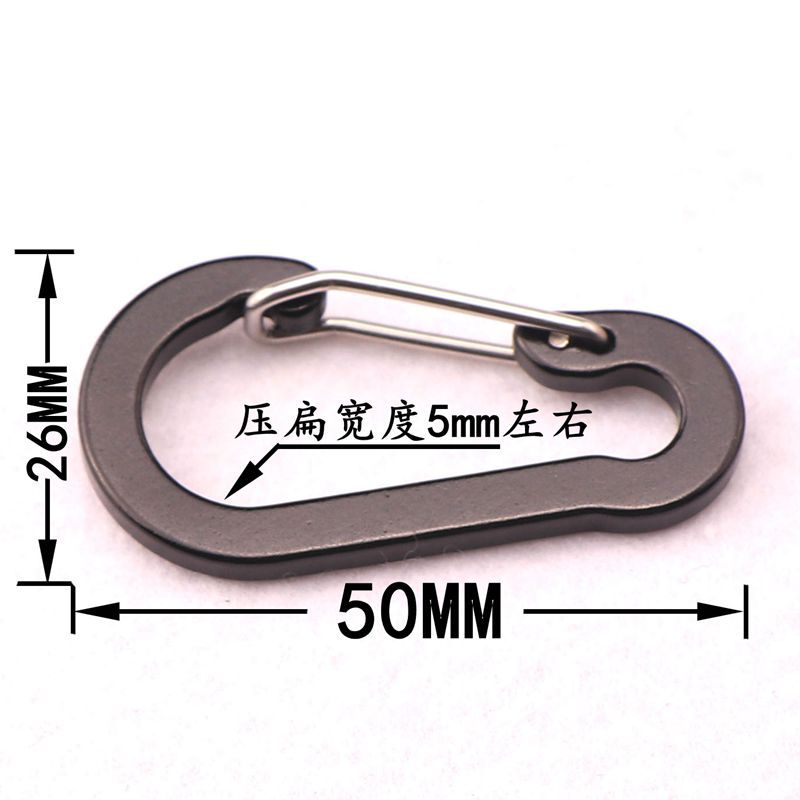 Alta calidad N ° 5 S-tipo aleación de aluminio hebilla de resorte 5 establece embalaje opp