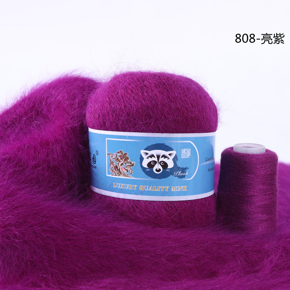 Venta Directa de fábrica medio grueso tejido a mano de lana de visón de lana Bola de lana tejida al por mayor de bricolaje bola de lana gran cantidad de descuento