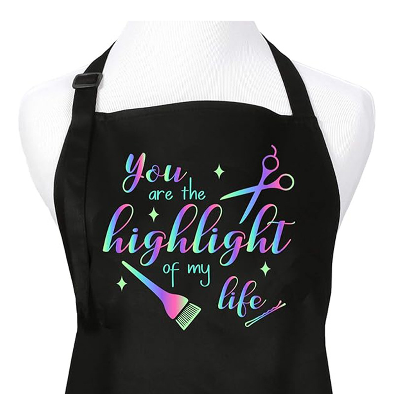 Transfronterizo Amazon poliéster delantal logotipo personalizado belleza manicura peluquería ropa de trabajo a prueba de manchas delantal al por mayor