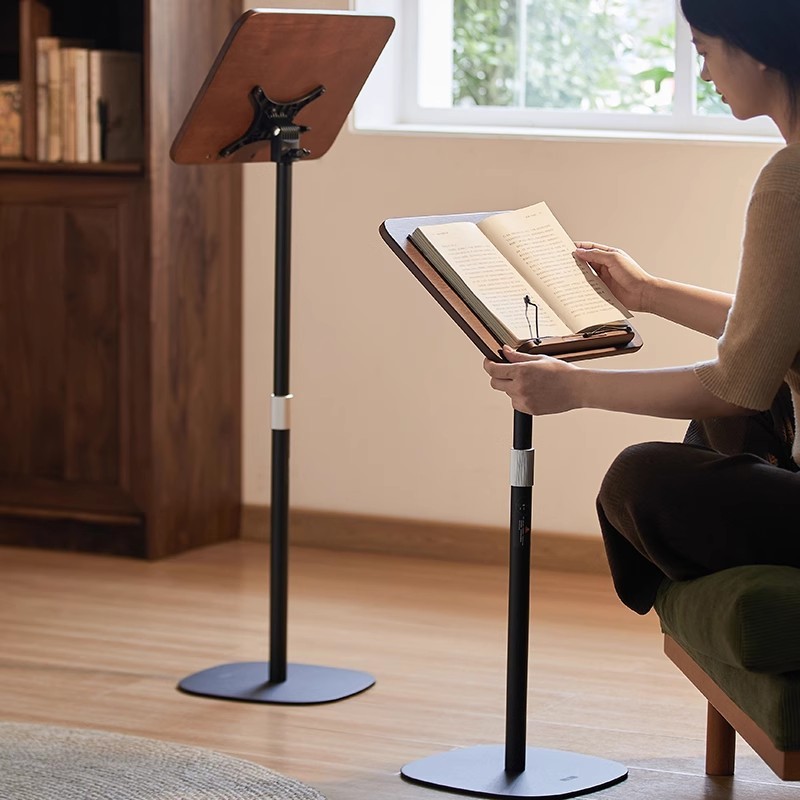 昇降式多機能床置き読書スタンド、伸縮式子供用縦型絵本ライティングスタンド、ブックバッグテーブル|undefined