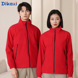 春秋防风薄款冲锋衣立领夹克工服团体商务活动工装外套定制印logo